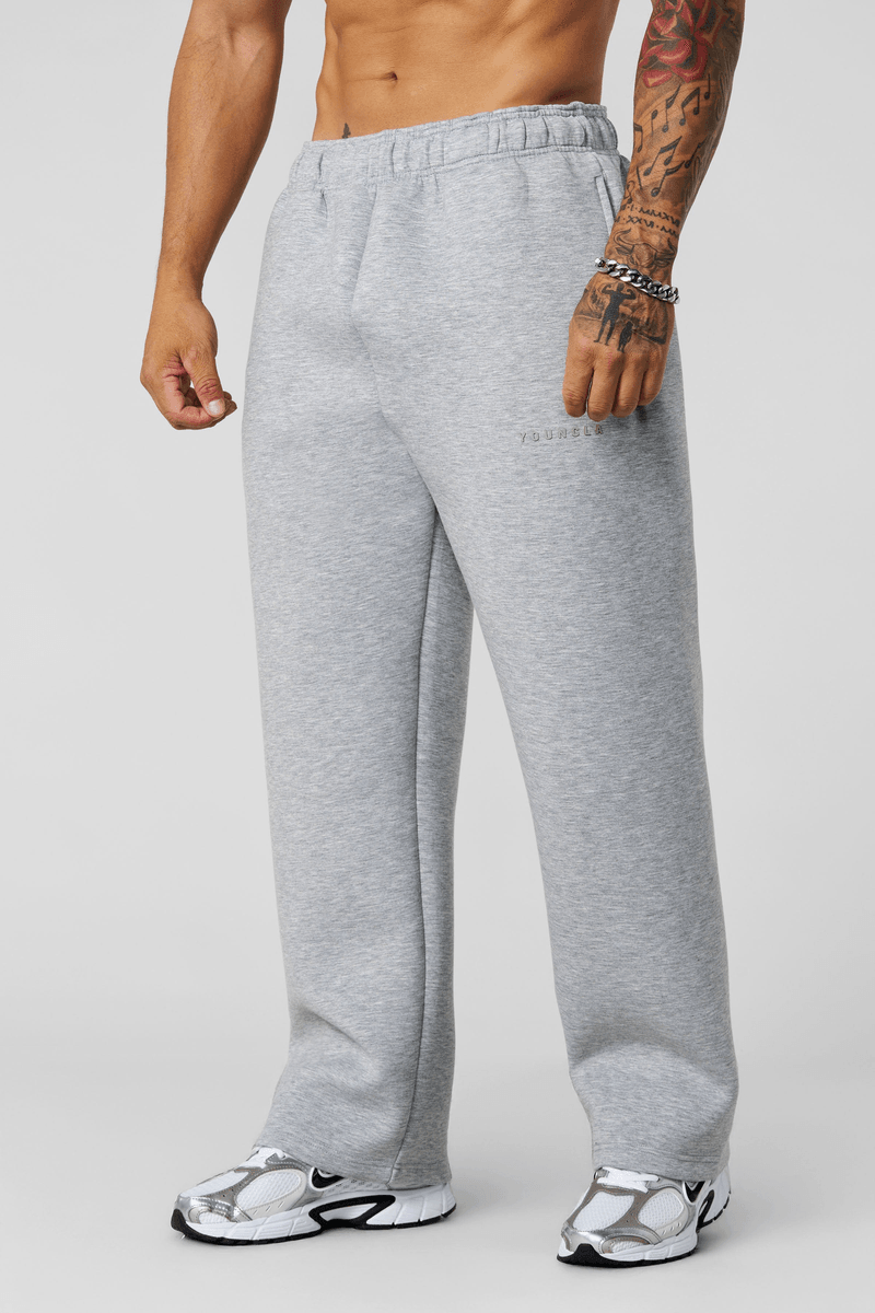 Joggers Men Youngla 2043 Scuba Sweats Heather Grey joggers-men-youngla-2043-scuba-sweats-heather-grey