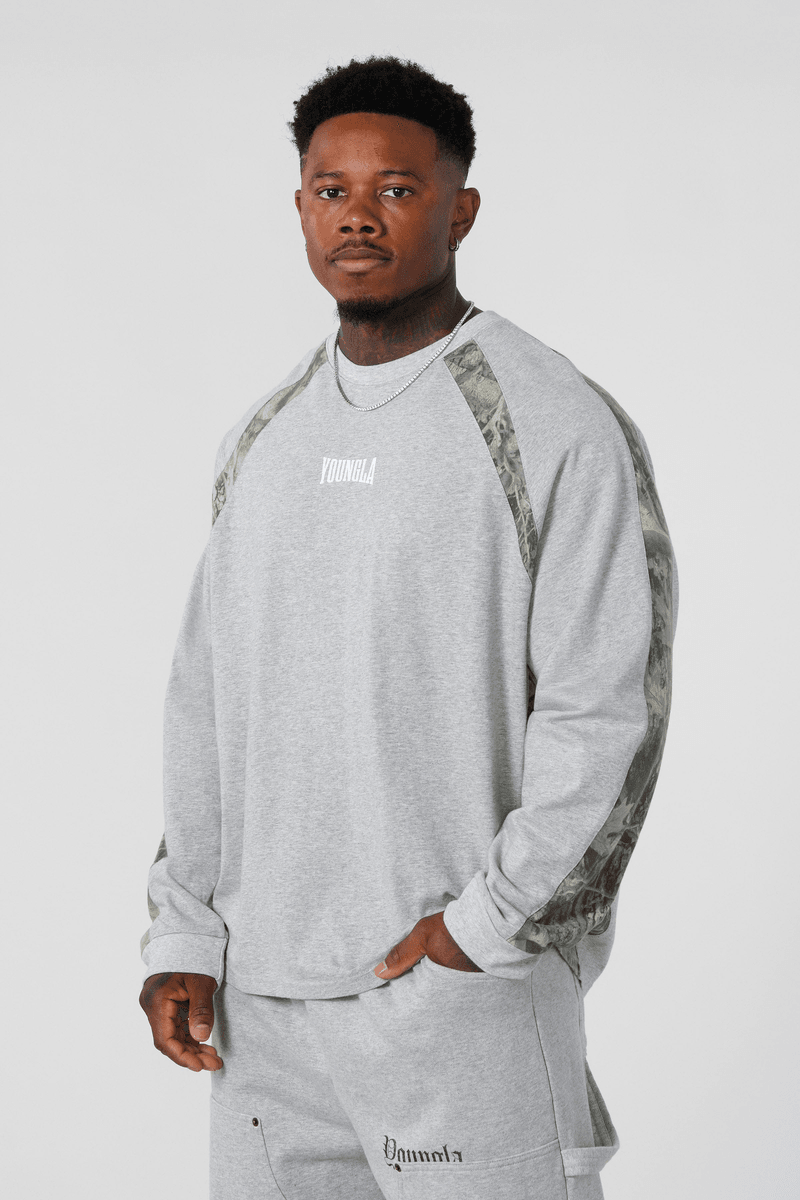 Long Sleeves | Men | Youngla 8052 - Stellar Longsleeves Heather Grey ...