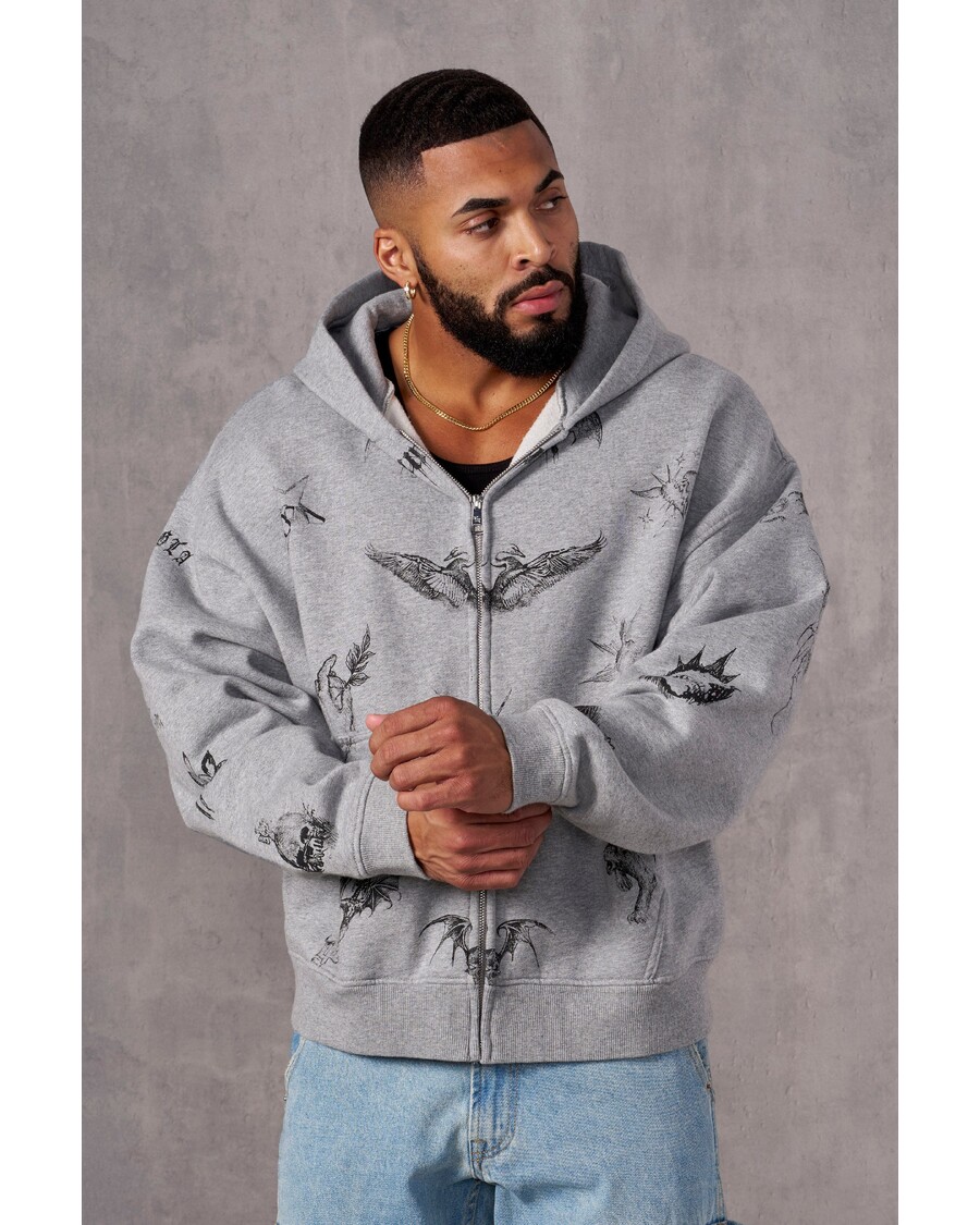 Youngla 5061 - Inked Zip-up Hoodies