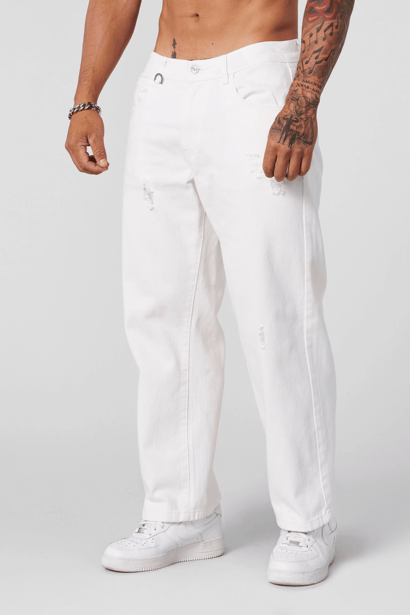 Youngla 6037 - Loose Essential Jeans White