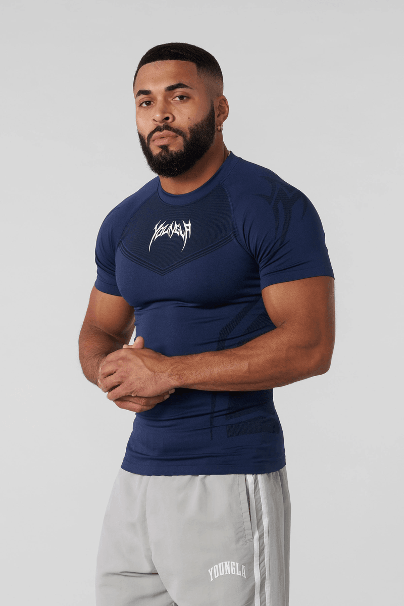 Shirts Men Youngla 4041 Warrior Compression Tees Navy shirts-men-youngla-4041-warrior-compression-tees-navy