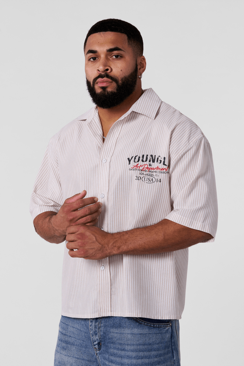 Youngla 4131 - Industry Button-Ups Tan