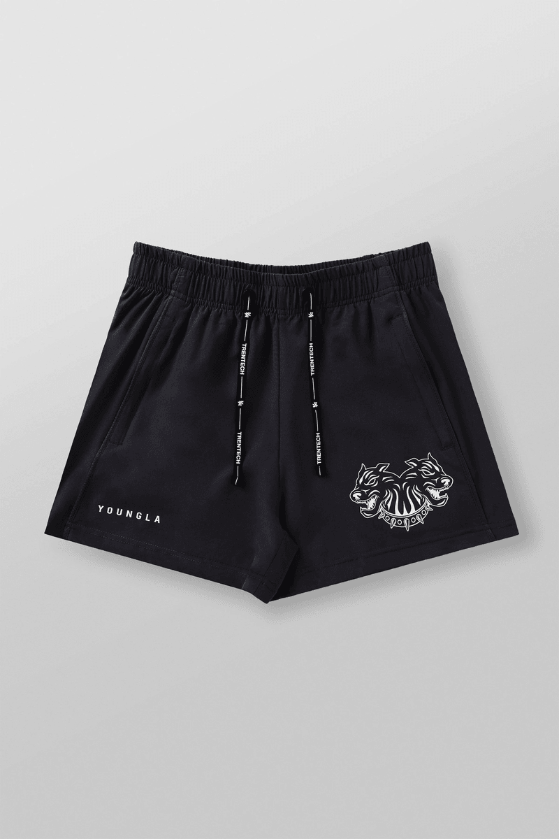 Youngla 1012 - Tren Twins Quad Reveal Shorts Black