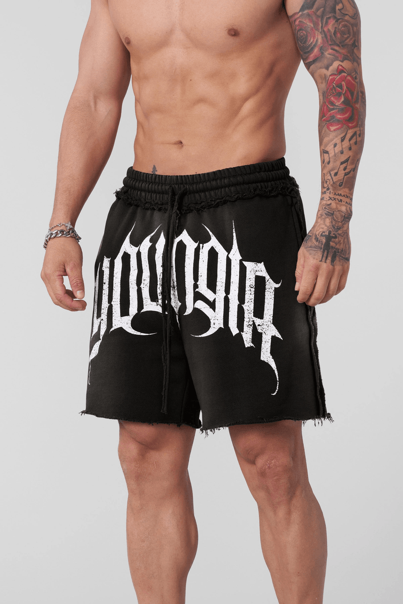 Youngla 1009 - Deconstructed Terry Shorts Black Wash