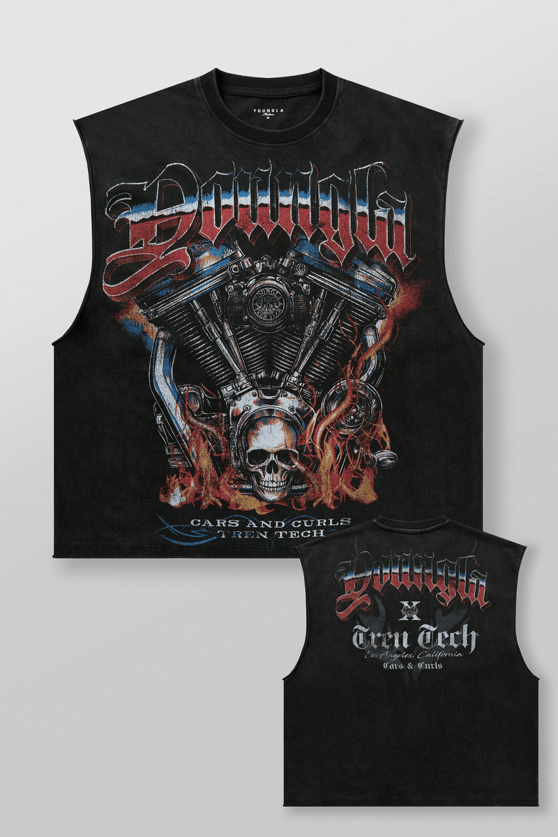 Youngla 3032 - Cars & Curls - Cut-Offs Hell Ride Black