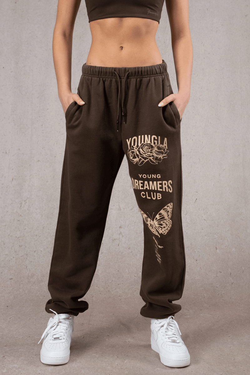 Youngla W211 Dreamers Joggers Brown Wash