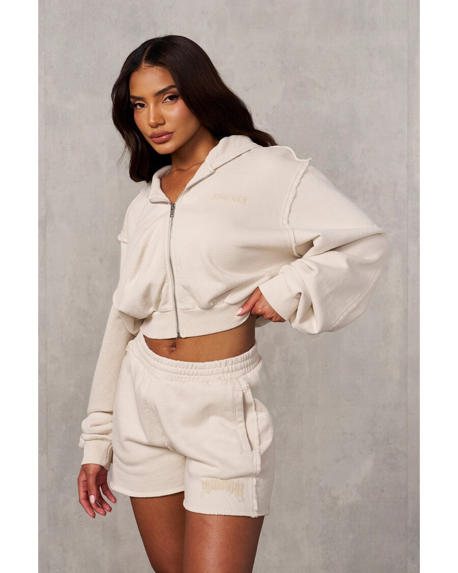 Youngla W548 Rebel Crop κουκούλα με φερμουάρ
