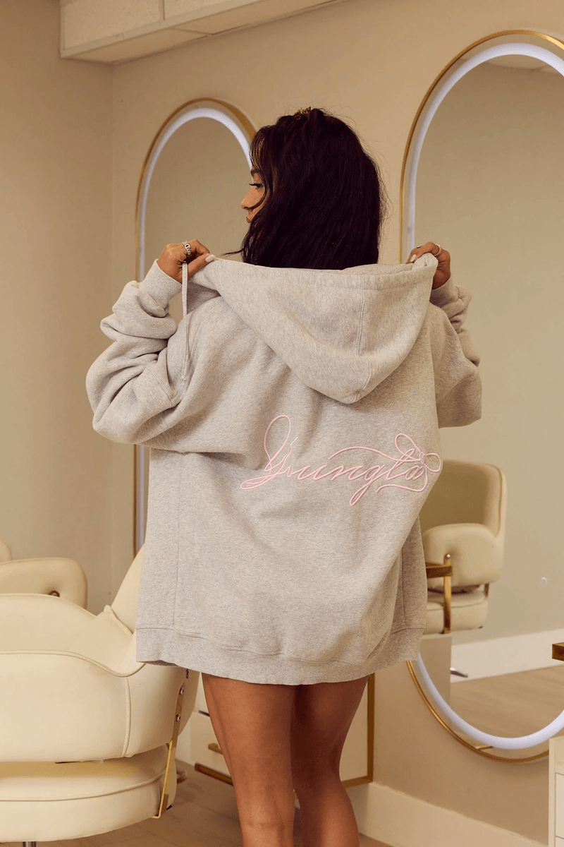 W533 Outerwear | Women | Youngla W533 Flashback Zip Hoodie Heather Grey
