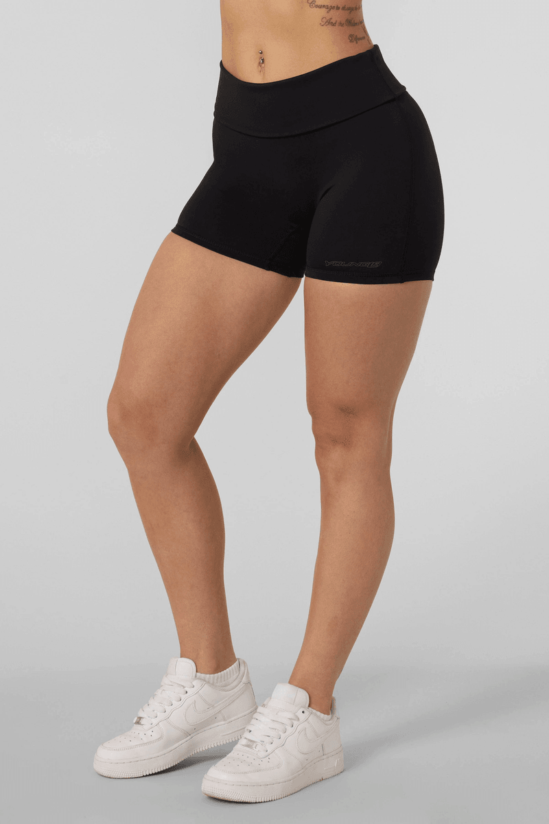 W174 Shorts | Women | Youngla W174 Flashback Foldover Shorts Black
