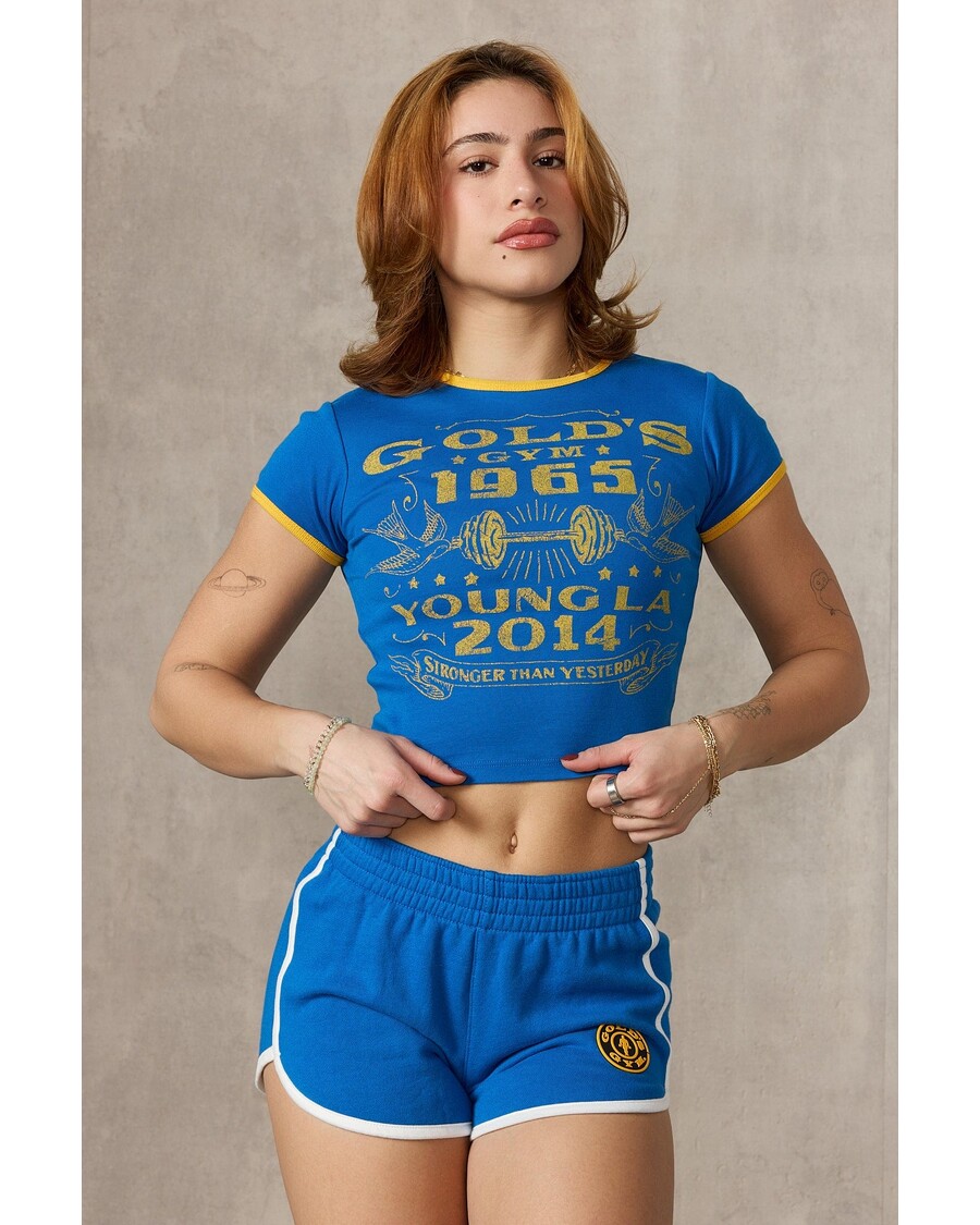 Youngla W471 Gold's Gym Ringer Baby Tee